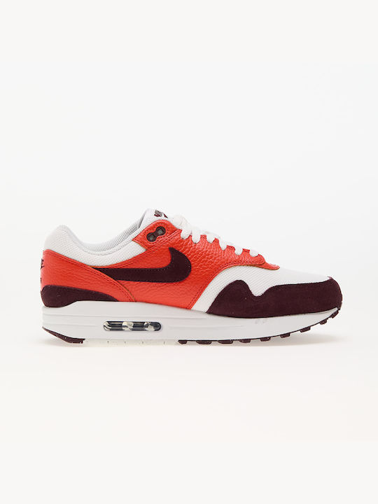 Air Max 1 Sneakers Summit White / Burgundy Crush-picante Red