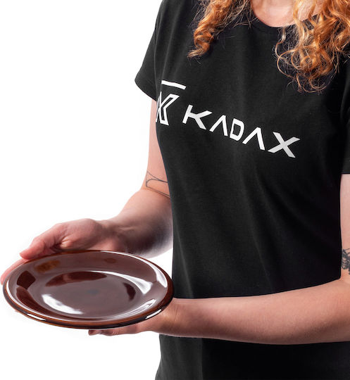 Kadax Teller Suppe Keramik Braun mit Durchmesser 19cm 6Stück