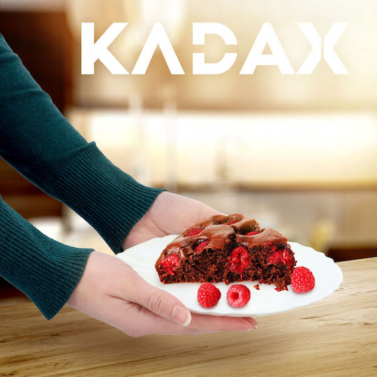 Kadax Чиния Плитко Стъкло Бял с Диаметър 20см