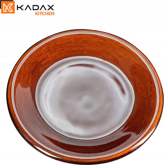 Kadax Πιάτο Βαθύ Κεραμικό Καφέ με Διάμετρο 19cm