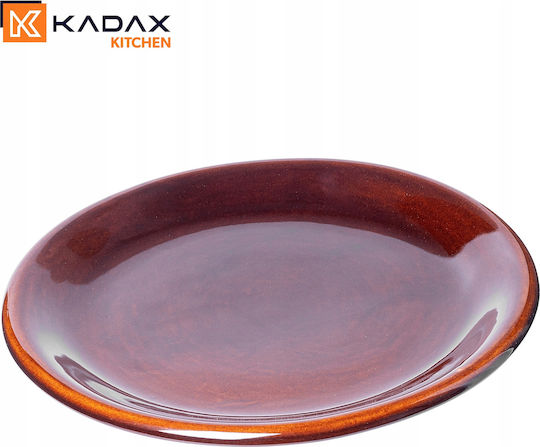 Kadax Plate Soup Ceramic Brown with Diameter 24cm 6pcs