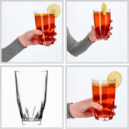 Kadax Σετ Ποτήρια Νερού Γυάλινα 440ml 6τμχ