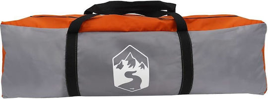 vidaXL Camping Tent Igloo Orange 3 Seasons for 4 People 218x218x135cm