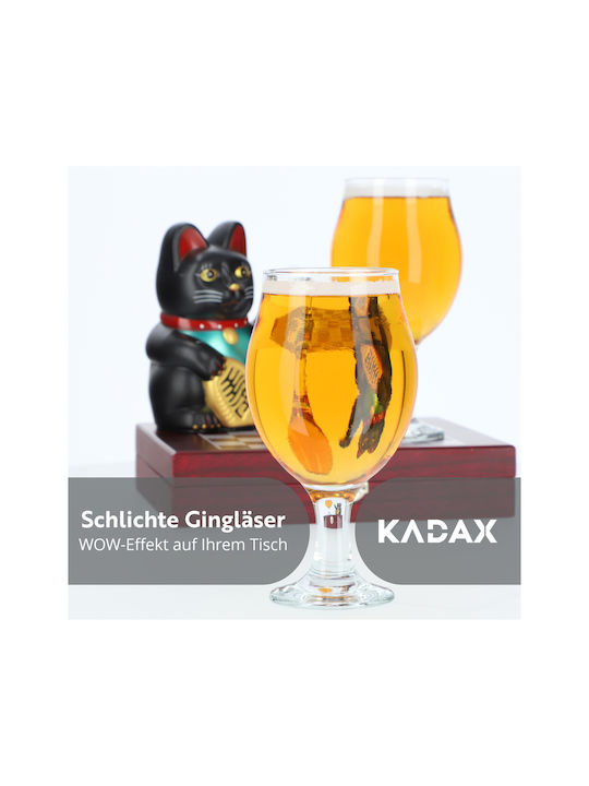 Kadax Set Gläser Bier, μπίρας aus Glas Mit Stiel 570ml 6Stück