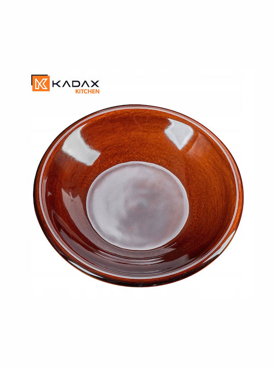 Kadax Plate Soup Ceramic Brown with Diameter 23cm 6pcs