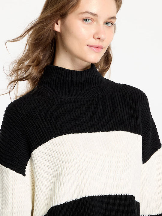 Calvin Klein Women's Sweater Striped Black