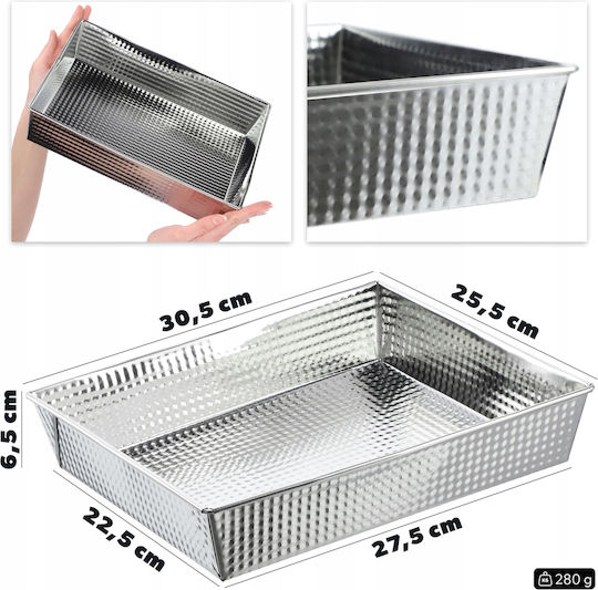 Kadax Tavă De Copt Din Oțel Inoxidabil 25x30cm