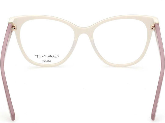 Gant Plastic Eyeglass Frame Butterfly White GA4113 025