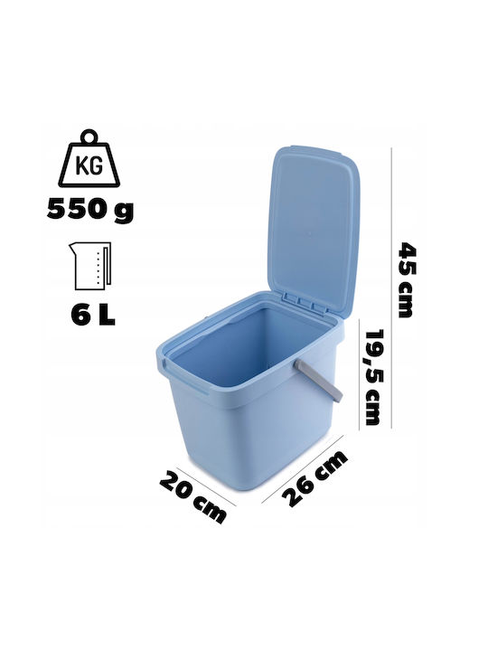 Kadax Waste Bin Waste Plastic Blue 6lt 1pcs