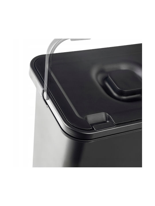 Kadax Coș de Gunoi Plastic Negru 10lt 1buc