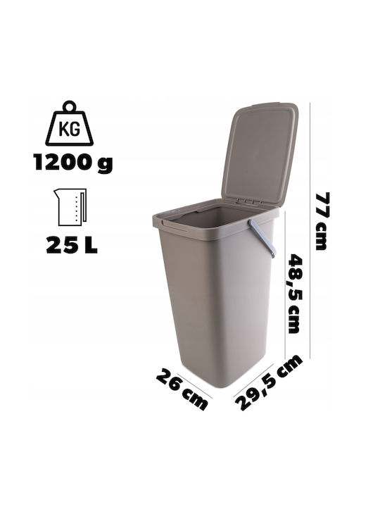 Kadax Abfalleimer Recycling Kunststoff Braun 25Es 1Stück