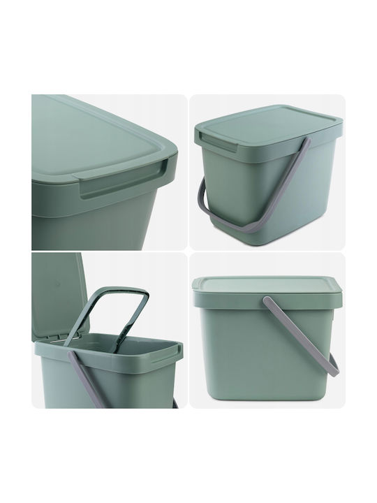 Kadax Waste Bin Waste Plastic Green 6lt 1pcs