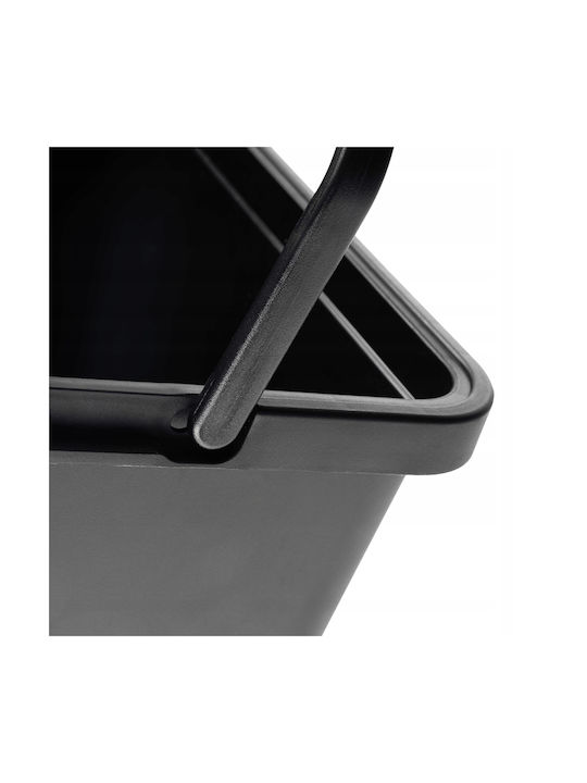 Kadax Coș de Gunoi Plastic Negru 10lt 1buc
