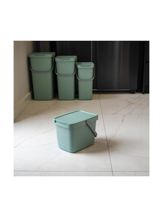 Kadax Waste Bin Waste Plastic Green 6lt 1pcs