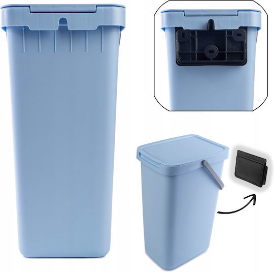 Kadax Coș de Reciclare Plastic Albastru 25lt 1buc Kadax Coș de Reciclare Plastic Albastru 25lt 1buc