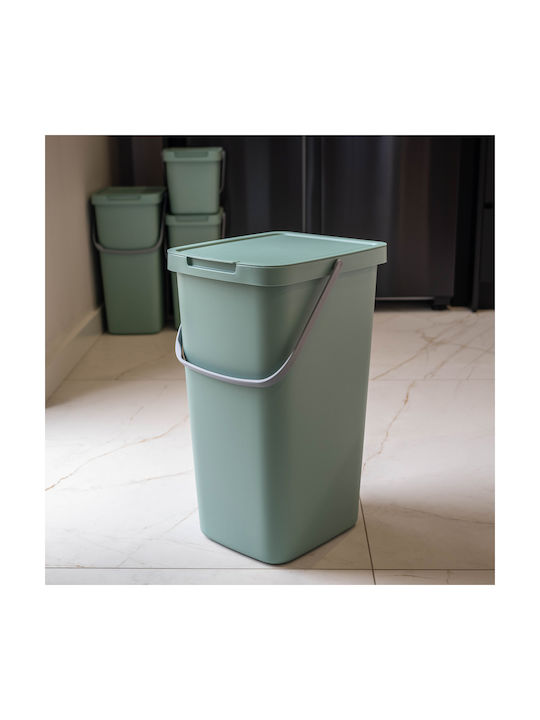 Kadax Coș de Reciclare Plastic Verde 25lt 1buc
