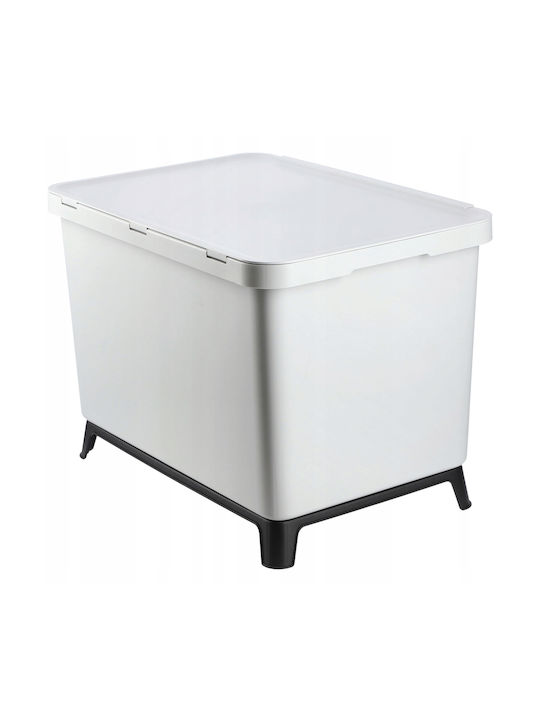 Kadax Coș de Gunoi Plastic pentru Dulap Gri 10lt 4buc