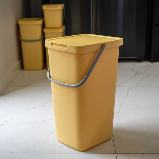 Kadax Coș De Gunoi Din Plastic Verde 25lt