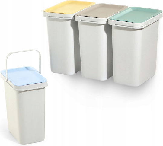 Kadax Coș de Gunoi Plastic Gri 12lt 1buc
