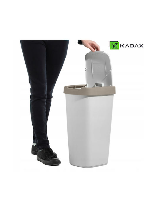 Kadax Κάδος Απορριμμάτων Πλαστικός Λευκός 25lt