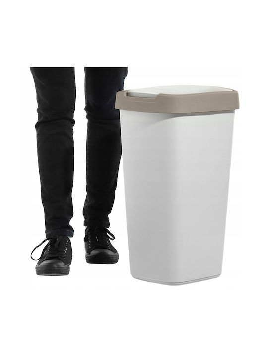 Kadax Κάδος Απορριμμάτων Πλαστικός Λευκός 25lt