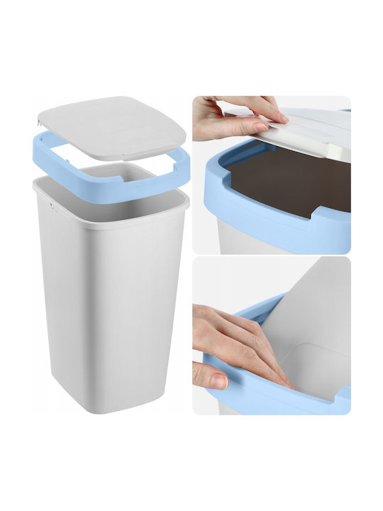 Kadax Waste Bin Waste Plastic White 25lt 1pcs