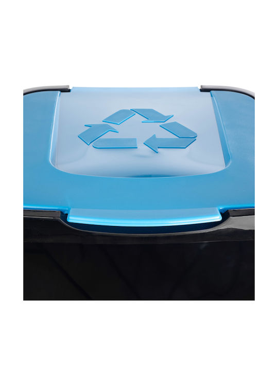 Kadax Coș de Gunoi Plastic Albastru 50lt 1buc