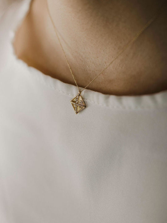 Themelidis Jewels Κολιέ Κωνσταντινάτο Φυλαχτό από Χρυσό 14Κ Themelidis Jewels Κολιέ Κωνσταντινάτο Φυλαχτό από Χρυσό 14Κ