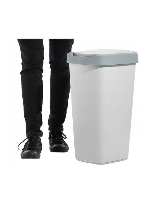 Kadax Κάδος Απορριμμάτων Πλαστικός Λευκός 25lt