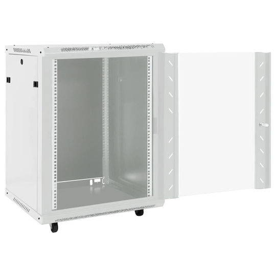 vidaXL Επιδαπέδια Καμπίνα Rack 15U 53x40x80cm Γκρι 3307630