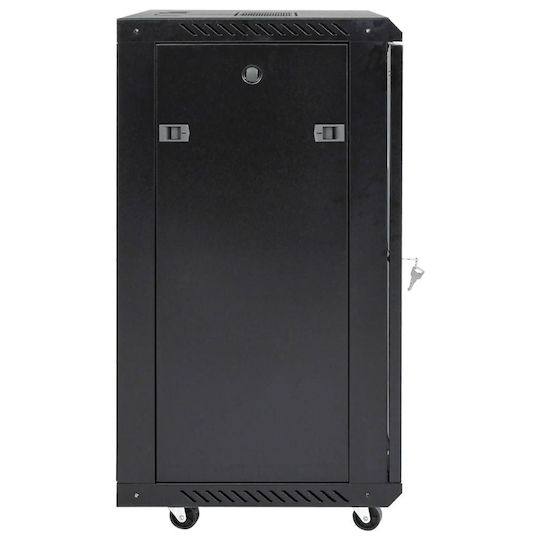 vidaXL Επιδαπέδια Καμπίνα Rack 15U 53x40x80cm Μαύρο 3307629