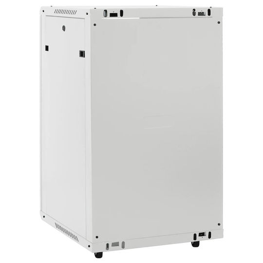 vidaXL Επιδαπέδια Καμπίνα Rack 18U 60x60x100cm Μαύρο 3307632
