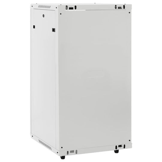 vidaXL Boden Rack-Schrank 22U 60x60x120cm Schwarz 3307634