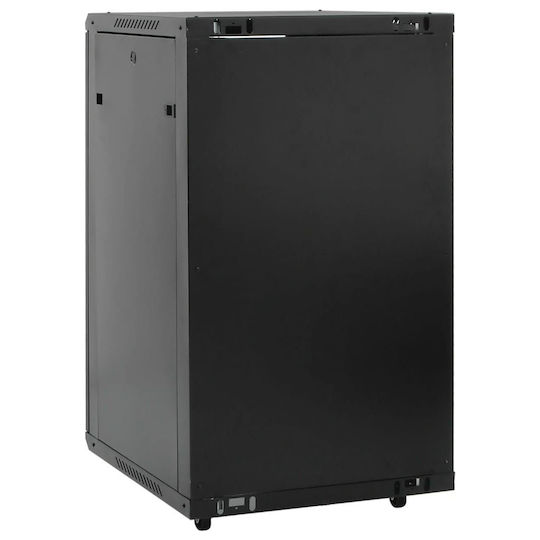 vidaXL Επιδαπέδια Καμπίνα Rack 18U 60x60x100cm Μαύρο 3307631
