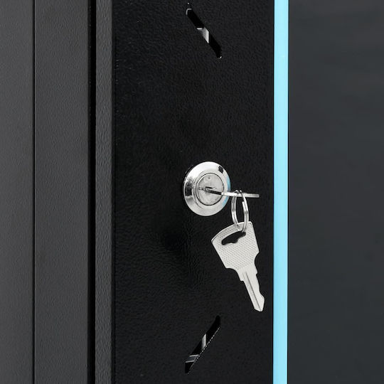 vidaXL Επιδαπέδια Καμπίνα Rack 18U 60x60x100cm Μαύρο 3307631