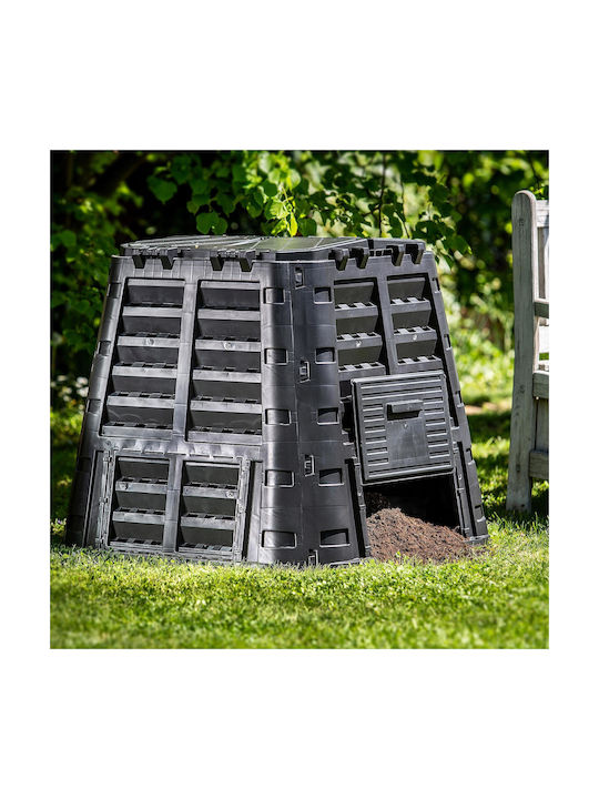 Kadax Coș de Gunoi Plastic Negru 1buc