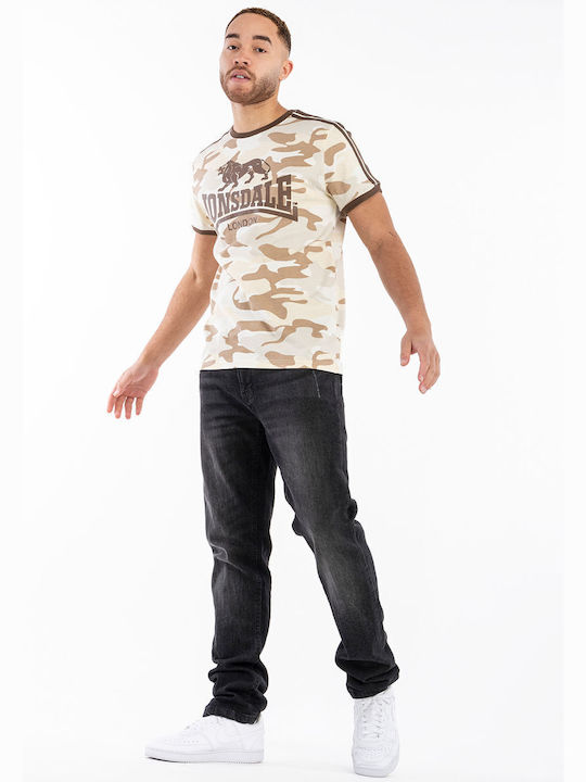 Lonsdale Men's Short Sleeve T-shirt Camo Desert