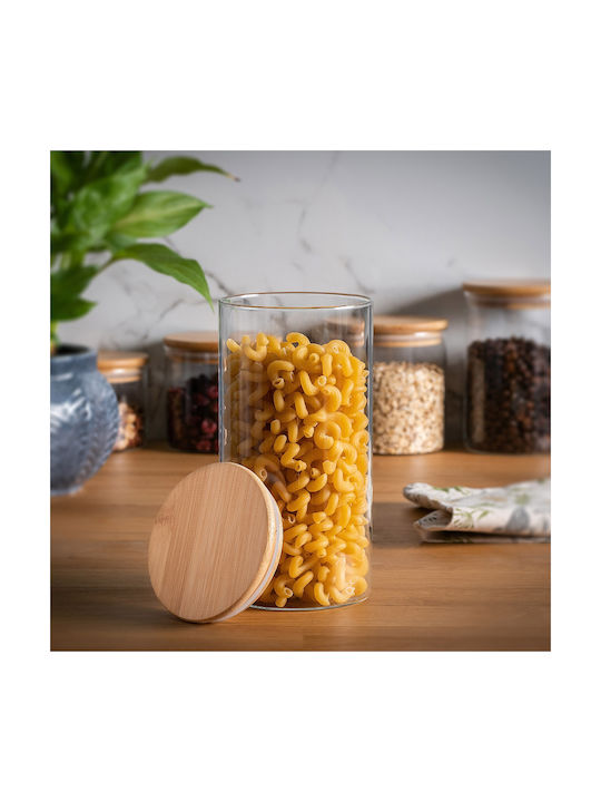 Kadax Vase Pasta with Lid Glass Transparent 1400ml