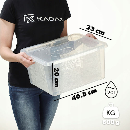 Kadax Kunststoff Aufbewahrungsbox mit Deckel Transparent 20Es 1Stück