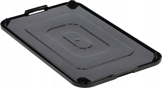Kadax Plastic Cutie de Depozitare cu Capac Negru 5lt 1buc