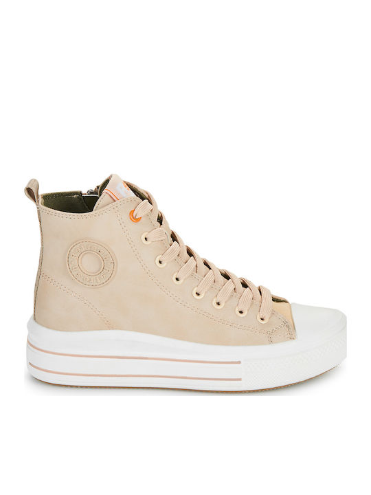 Flatforms Boots Beige