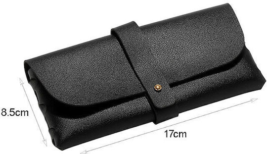 Semi-hard Eyeglass Case with Clip Black