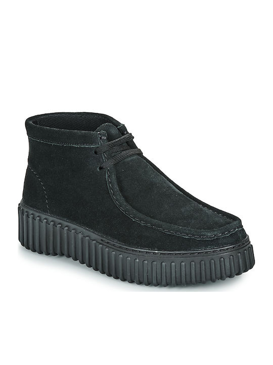 Clarks Torhill Moss Boots Black