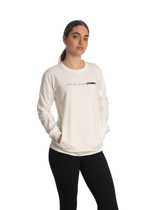 Paco & Co Women's Athletic Blouse Long Sleeve White