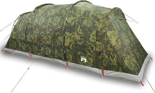vidaXL Camping Tent Tunnel Green for 6 People 564x240x205cm