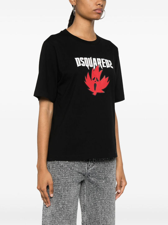 Dsquared2 Γυναικείο T-shirt Μαύρο