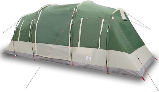 vidaXL Camping Tent Tunnel Green for 6 People 564x240x205cm