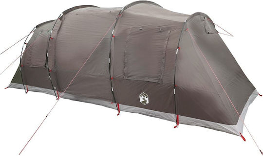 vidaXL Campingzelt Tunnel Braun für 6 Personen 564x240x205cm