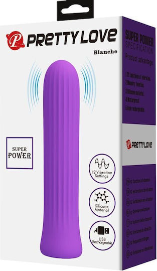 Pretty Love Stimulator Vibrator Mini Δονητής Bullet με Απομακρυσμένο Έλεγχο 10cm Μωβ