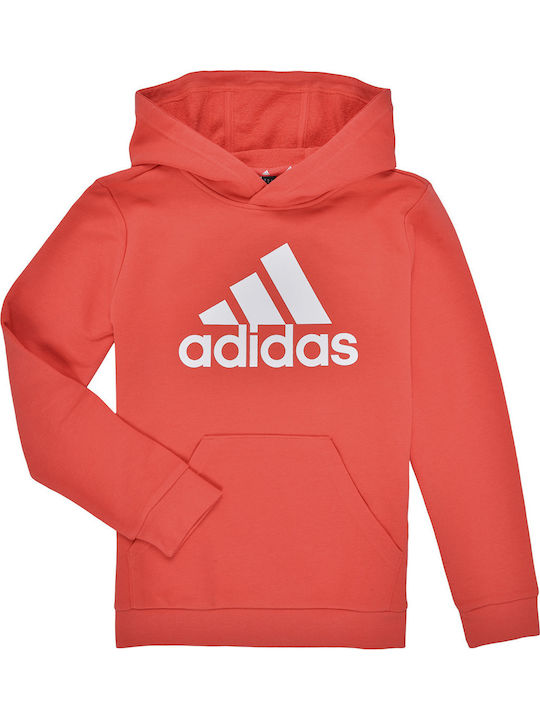adidas Kids Sweatshirt with Hood and Pockets Red Big Essentials
